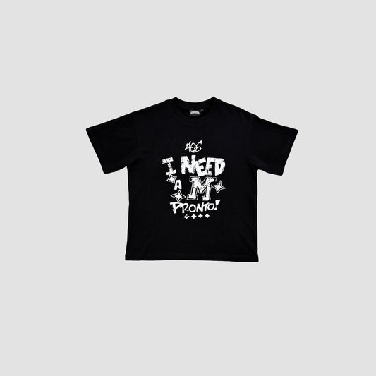 "I NEED A M" 4TH QTR TEE [BLACK]