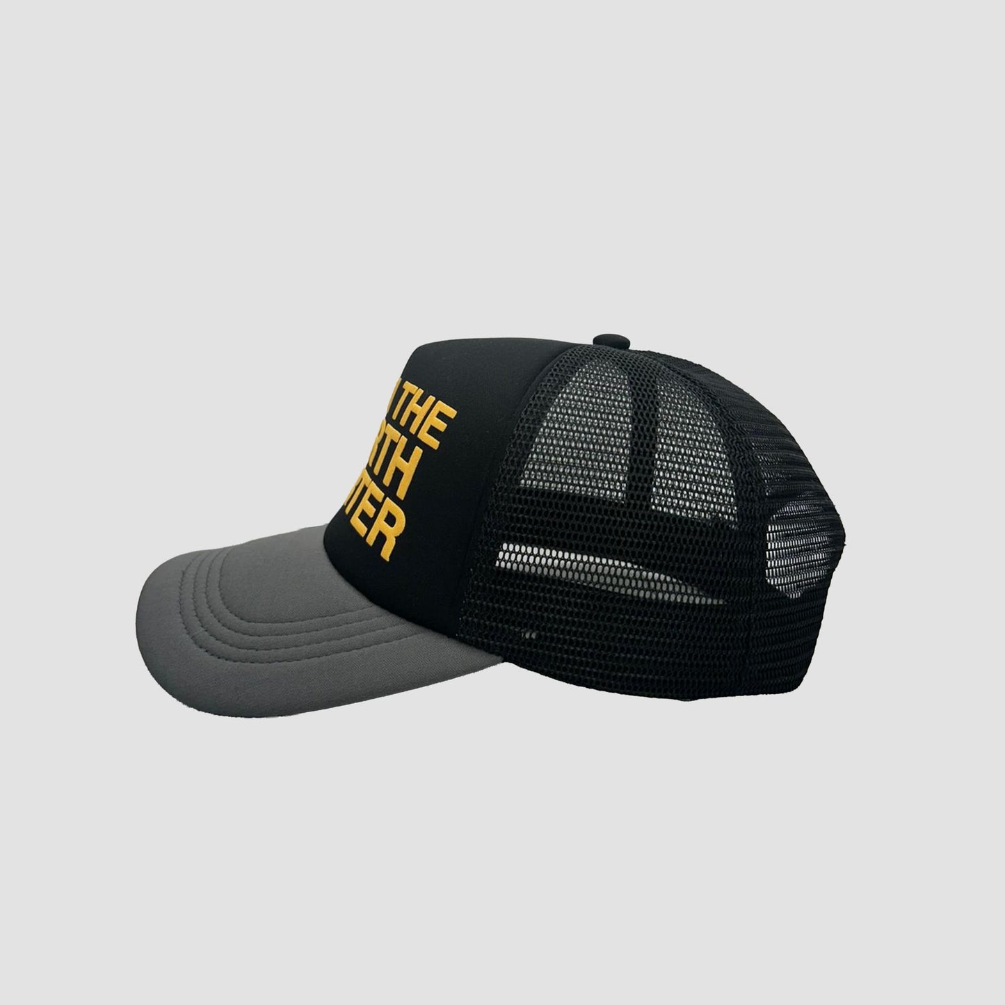 “LIT4” FOAM CAP [BLACK/GREY & YELLOW]