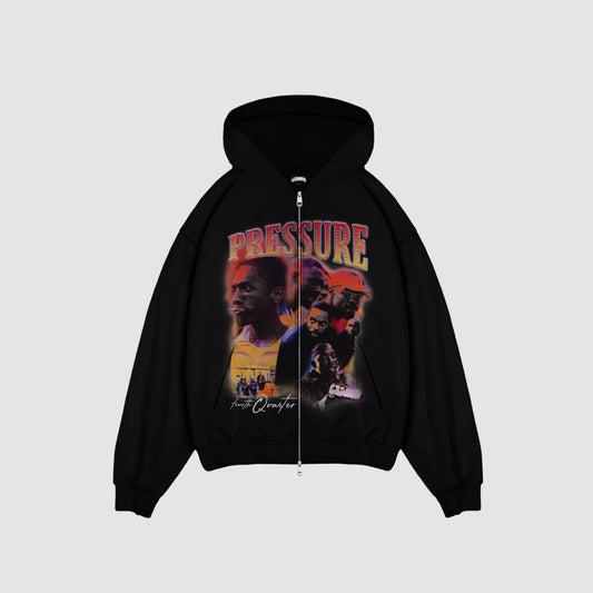 "THE WIRE PRESSURE" 4TH QTR HOODIE [BLACK]
