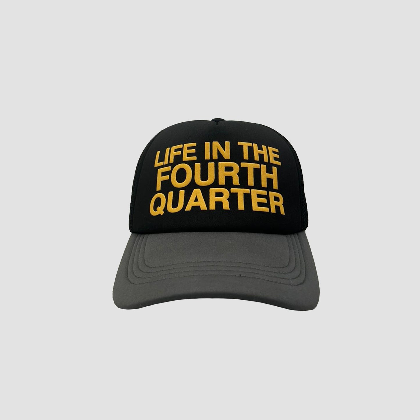 “LIT4” FOAM CAP [BLACK/GREY & YELLOW]