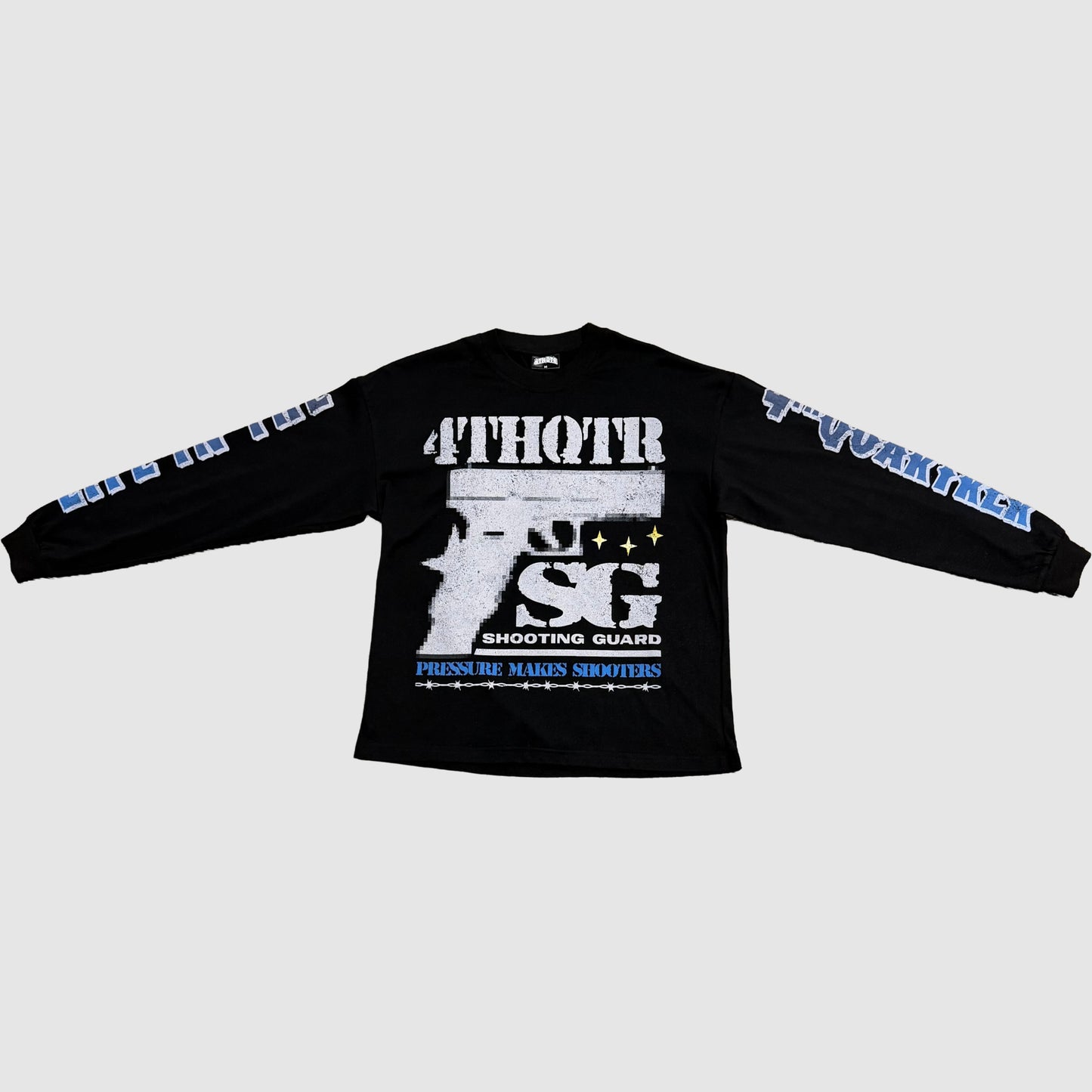 "SHOOTERS" 4TH QTR LONG SLEEVE [BLACK & BLUE]