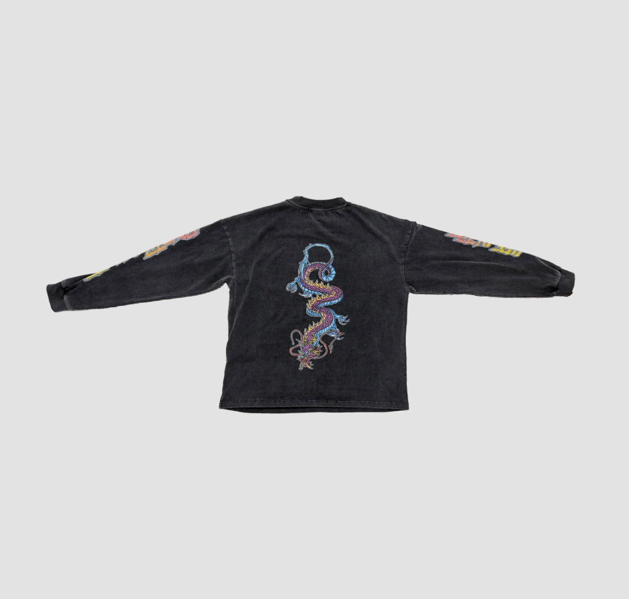 “BRUCE-LEE” LONGSLEEVE [WASHED BLACK]