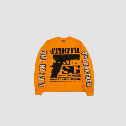 "SHOOTERS" 4TH QTR LONG SLEEVE [ORANGE]