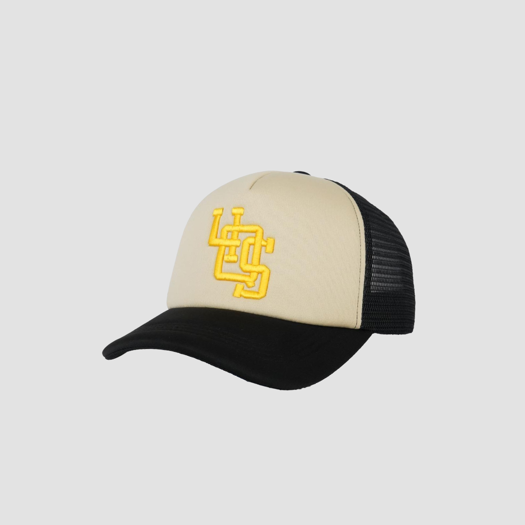 “4QS HIGH” TRUCKER [BLACK & TAN]