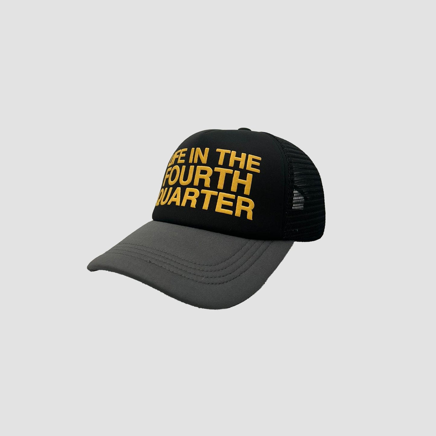 “LIT4” FOAM CAP [BLACK/GREY & YELLOW]