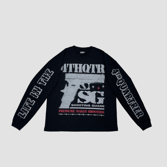 "SHOOTERS" 4TH QTR LONG SLEEVE [BLACK]