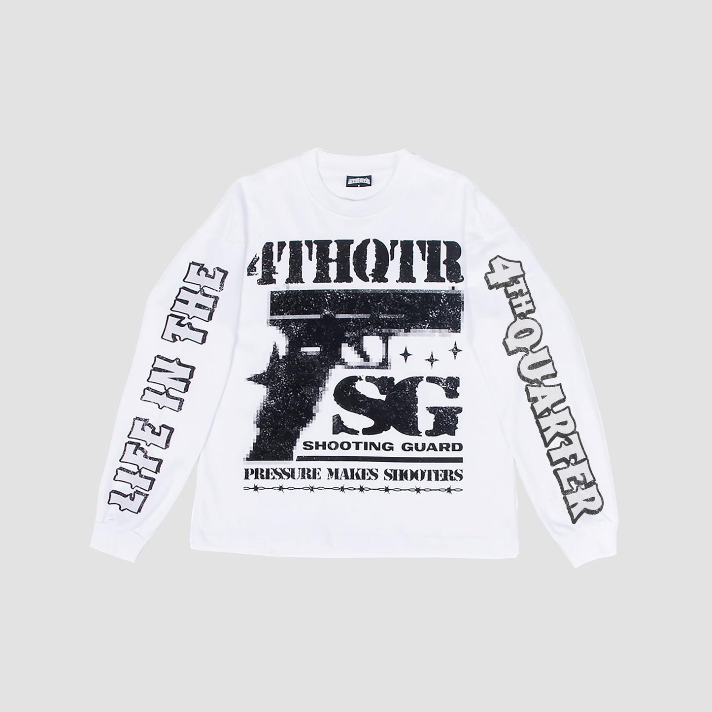 "SHOOTERS" 4TH QTR [LONG SLEEVE] WHITE