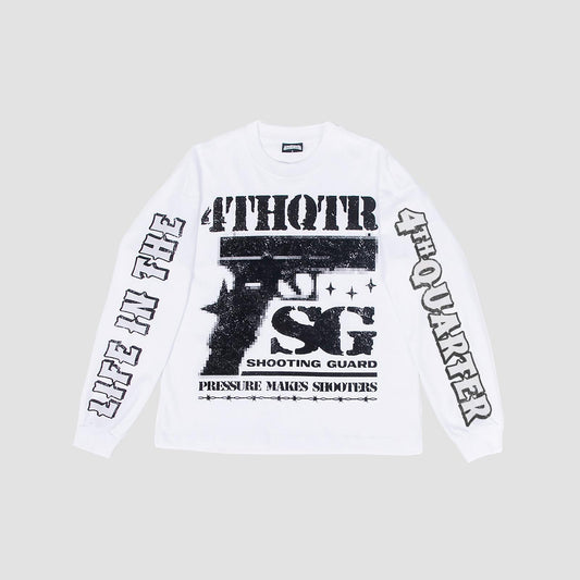 "SHOOTERS" 4TH QTR [LONG SLEEVE] WHITE