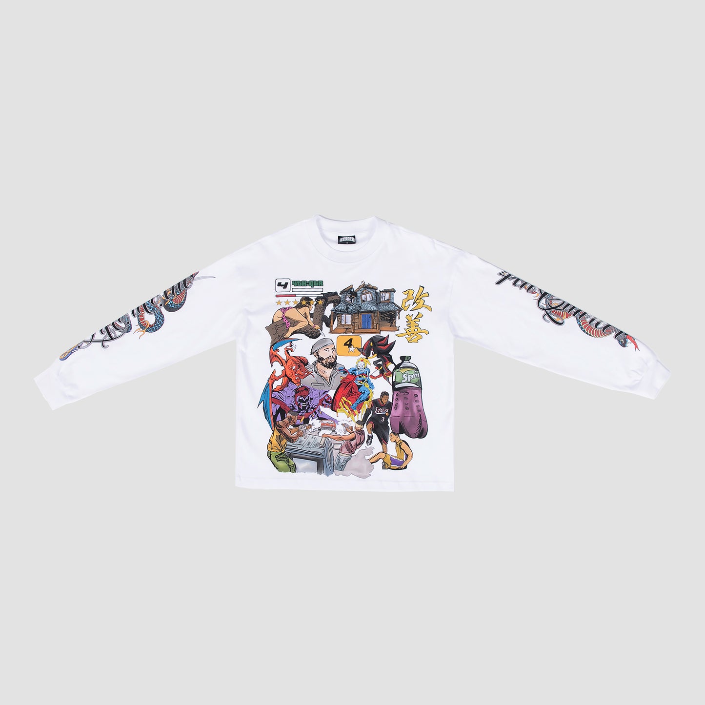 "MASH UP" 4TH QTR LONG SLEEVE [WHITE]  *PRE-ORDER*