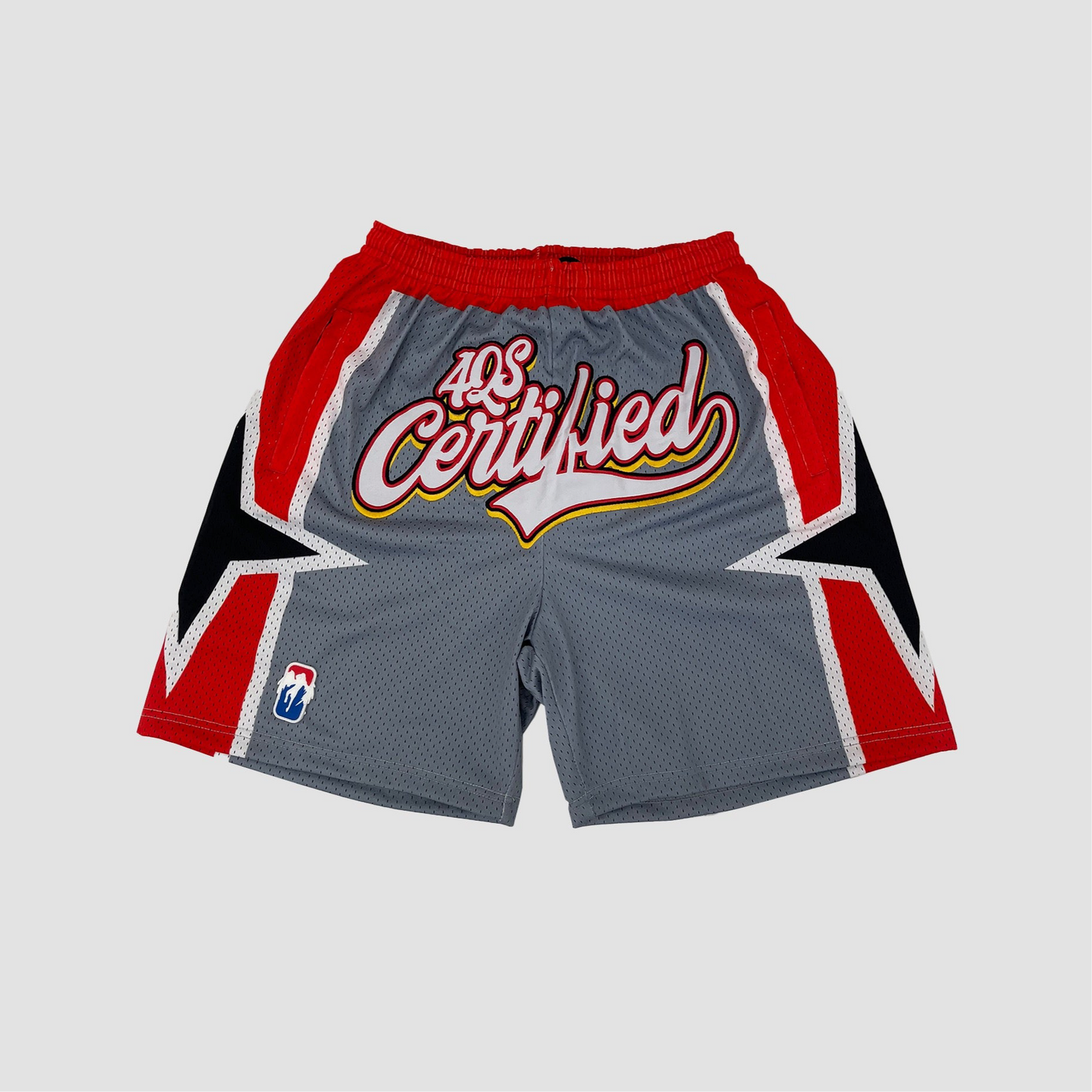 “CERTIFIED” 4TH QTR SHORTS [RED & GREY]