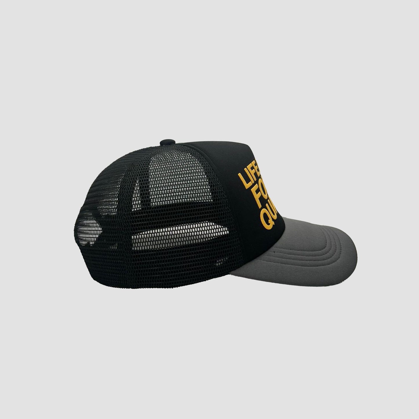 “LIT4” FOAM CAP [BLACK/GREY & YELLOW]