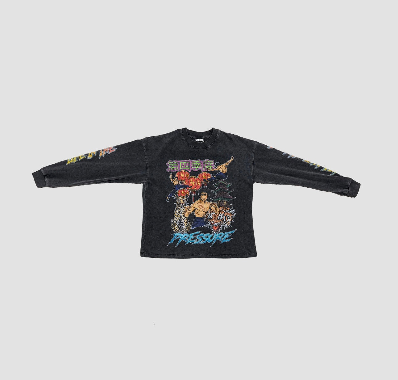 “BRUCE-LEE” LONGSLEEVE [WASHED BLACK]