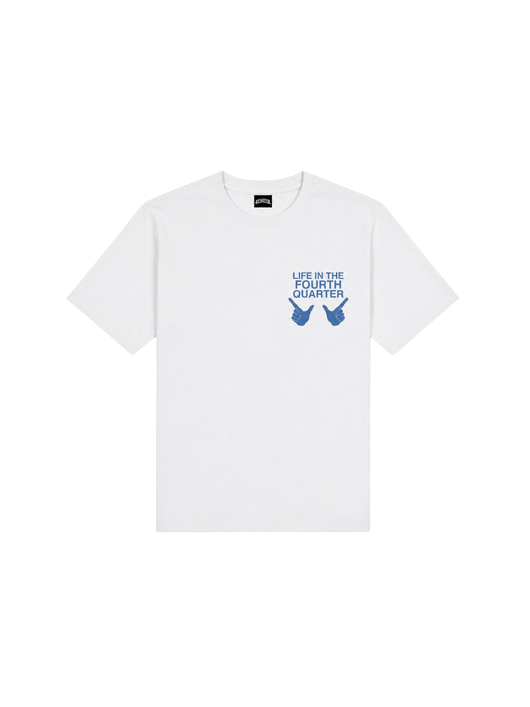 “SUDDEN DEATH” TEE [WHITE & BLUE]